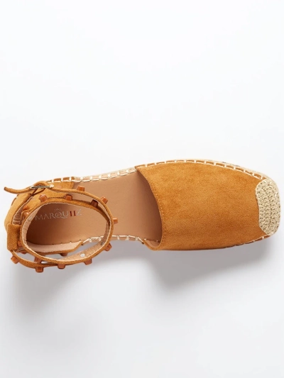 Hellbraune Damen-Espadrilles mit Lonesi-Jets - Schuhe