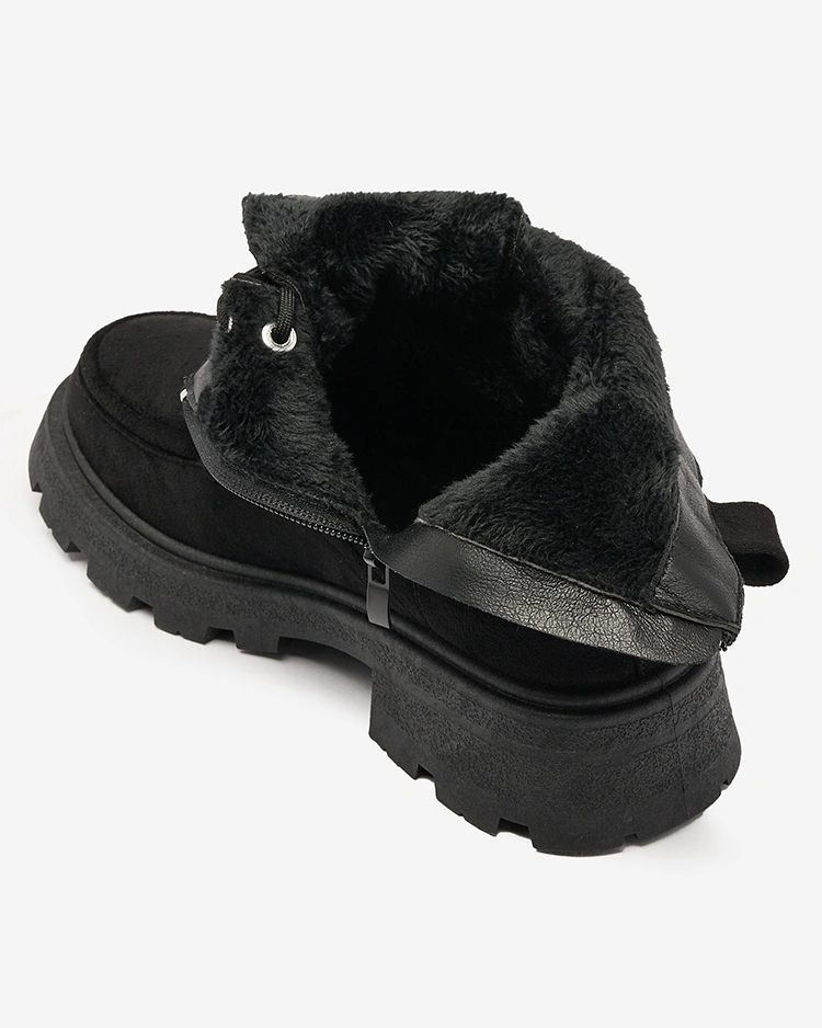 Royalfashion Schwarz Damen Schnürstiefel Oroccar