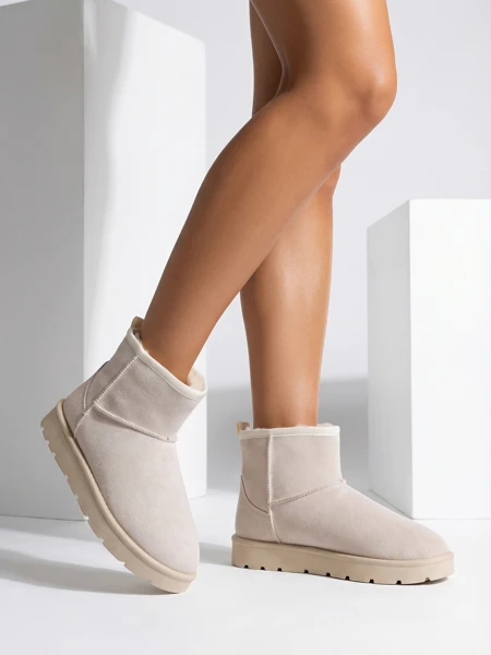 Royalfashion Kurzstiefel wie Damen-Schneestiefel Belli