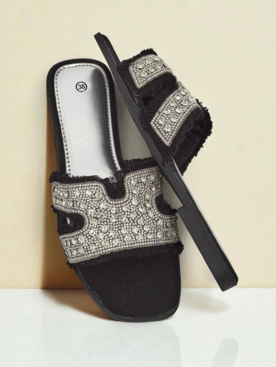 Royalfashion Damen-Sandalen mit Strasssteinen CrystalEase