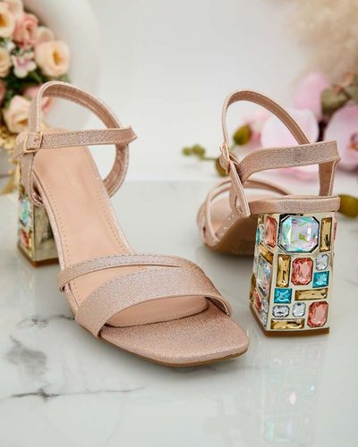 Royalfashion Damen Solepte Strass-Sandalen