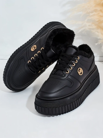 Royalfashion Warme Damen-Sneakers mit Fell Rozit