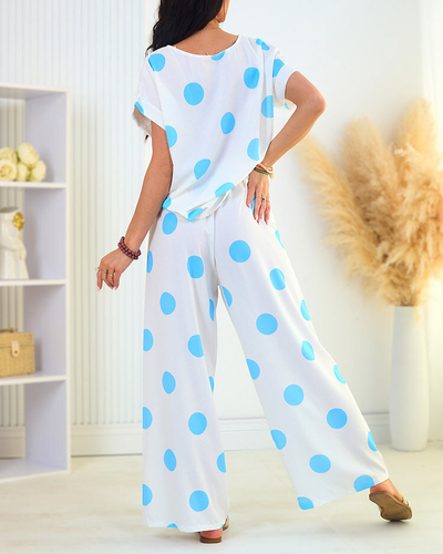 Royalfashion Blau-weißes Damenset