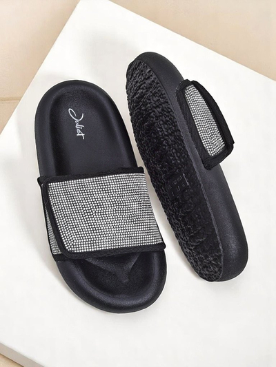 Royalfashion Жіночі шльопанці на плоскій підошві Sparkle Step
