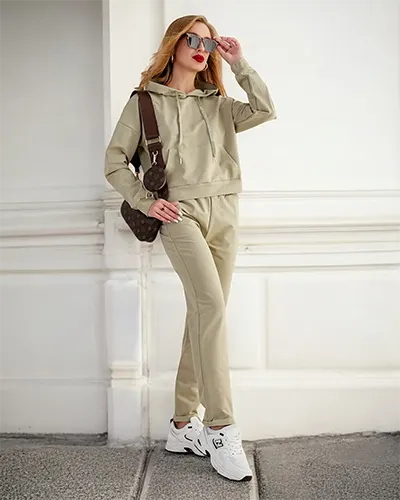 Royalfashion Damen-Sweatshirt-Set aus Baumwolle