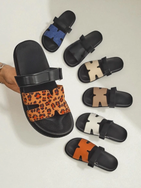 Royalfashion Damen-Pantoletten aus Ökoleder FlexiComfi