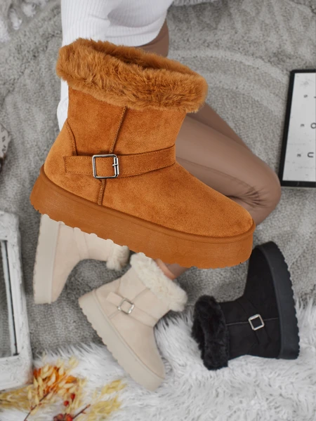 Royalfashion Kurze Damenstiefel a'la Schneestiefel Myrelle