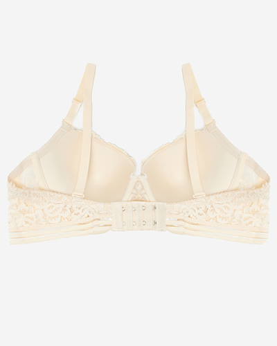 Бежевий мереживний жіночий бюстгальтер - нижня білизна