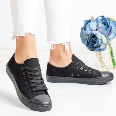 Black lace-up sneakers Pereta - Footwear