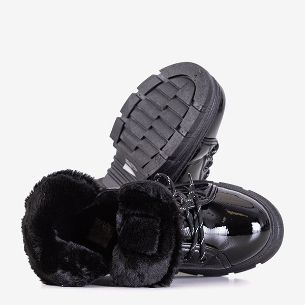 Schwarz lackierte Damenstiefel von Rostorie - Footwear