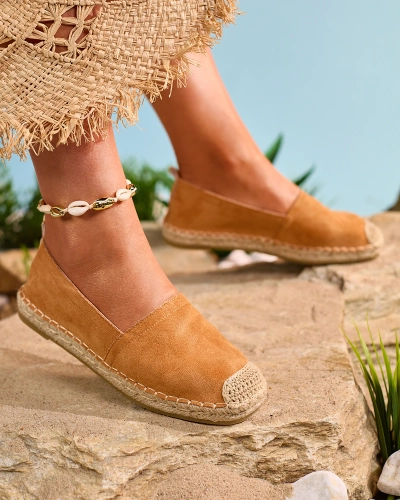 Royalfashion Camel Damen-Espadrilles Lessilla