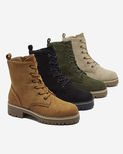Grüne Damen-Trapper-Stiefel Priviea - Schuhe