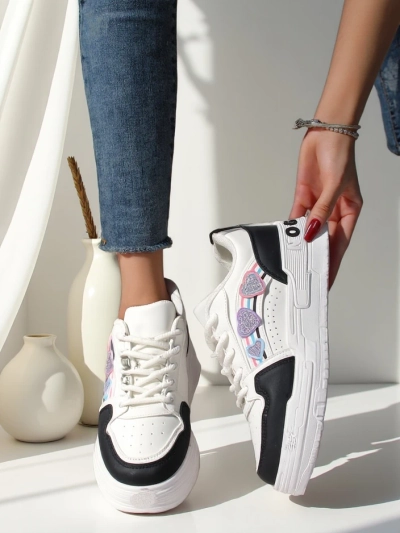 Royalfashion Damen Sneaker mit Glitzer Samoles