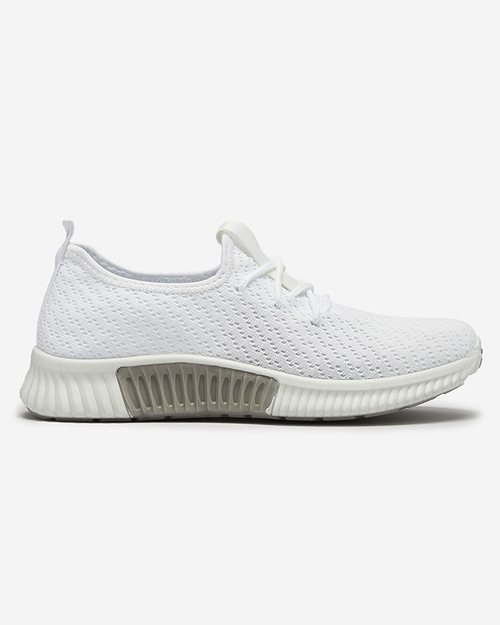 Білі жіночі тканинні спортивні кросівки Vobbu- Footwear