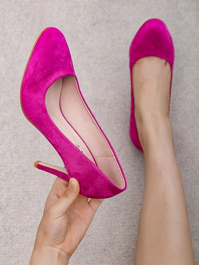 Royalfashion Damen-Eco-Suede-Pumps Caldeno