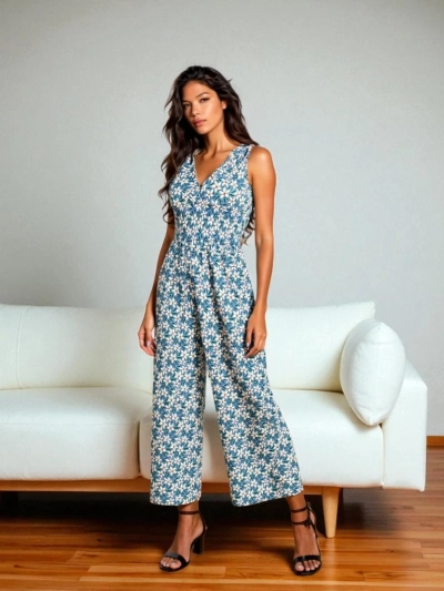 Royalfashion Women's long print jumpsuit