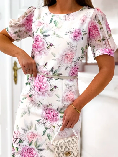 Royalfashion Elegantes knielanges Kleid für Damen im floralen Muster
