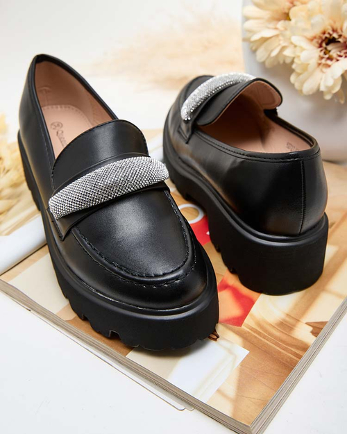 Royalfashion Жіночі мокасини з цирконами Emerne