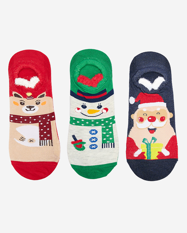 Women's Christmas Printed Footwear 3er-Pack - Unterwäsche