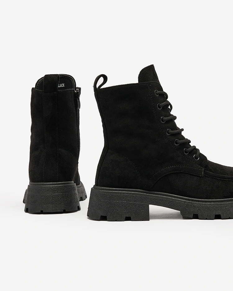 Royalfashion Schwarz Damen Schnürstiefel Oroccar