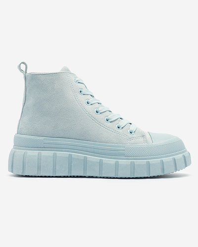 Hellblaue Damen-Schnürstiefel a'la sneakers Netara - Footwear