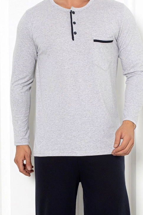 Royalfashion Чоловічі бавовняні піжами з кишенями