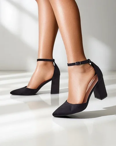 Royalfashion Damen-Eco-Suede-Pumps Caldeno