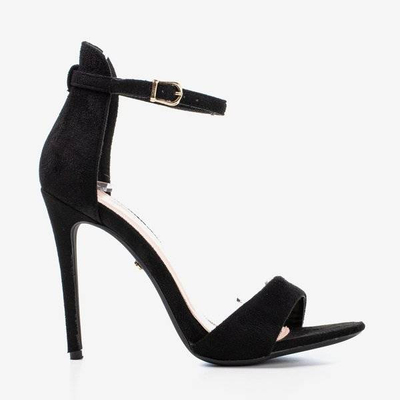 Schwarze Damensandalen mit hohem Absatz Gold Rush - Schuhe 1