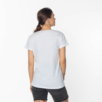 Weißes Damen-T-Shirt mit FASHION- Clothing Aufdruck