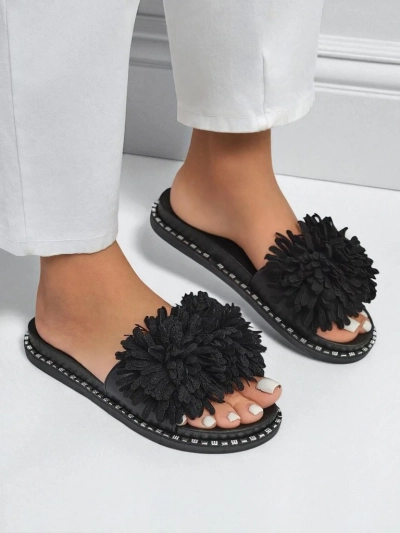 Royalfashion Damen Pantoletten Flora Blide mit flacher Sohle