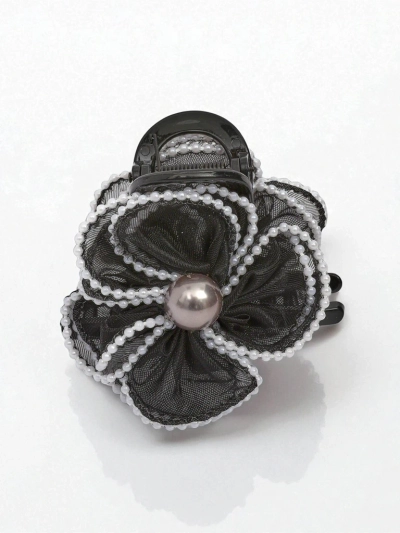 Royalfashion Haarspange mit Perlen und Tüllblume