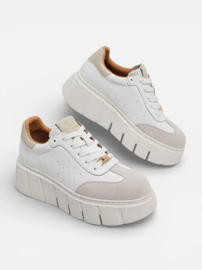 Sportliche Damen-Sneakers aus Naturleder Taures
