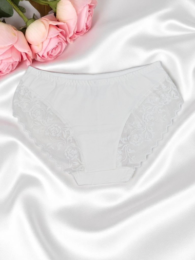 Royalfashion Жіночі бавовняні труси з мереживом Pure Lace