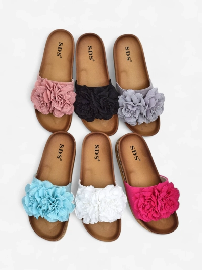 Royalfashion Жіночі шльопанці з квітами Focce