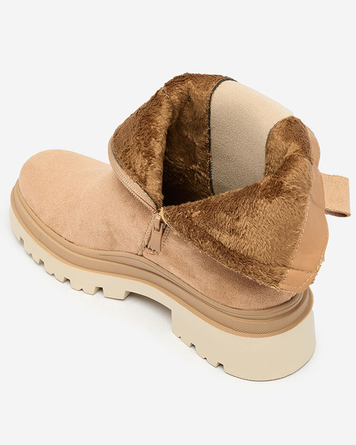 Royalfashion Світло-коричневі жіночі черевики з декоративним ремінцем Doasa