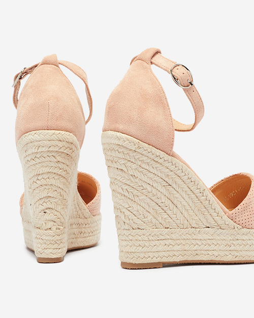 Рожеві жіночі босоніжки Royalfashion Meylasi на підборах