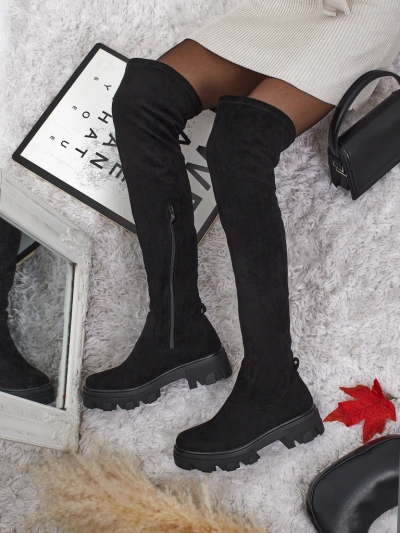 Damen Overknee-Stiefel Eco-Wildleder Maelin