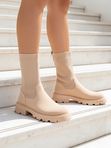 Royalfashion Damen Slip-On Stiefel Derette