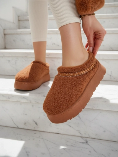 Royalfashion Kurze Damen Schneestiefel Esel