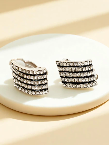 Royalfashion Clip-Ohrringe für Damen mit Zirkonia