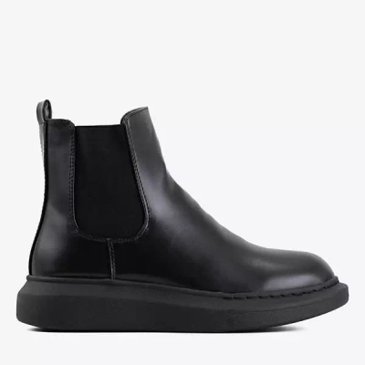 OUTLET Schwarze Damenstiefel auf der Fabriano-Plattform - Schuhe