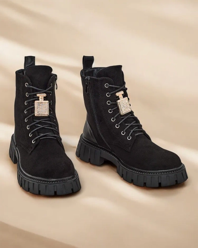 Royalfashion Eco Wildleder Damen Stiefel Arbeiter Edvines
