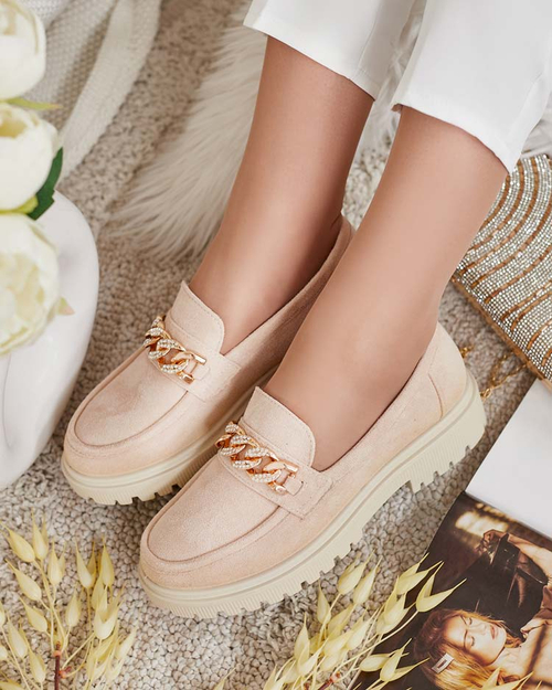 Royalfashion Жіночі мокасини з еко замші з орнаментом Lehels