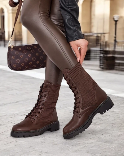 Жіночі ботфорти з мереживом Royalfashion Gordell