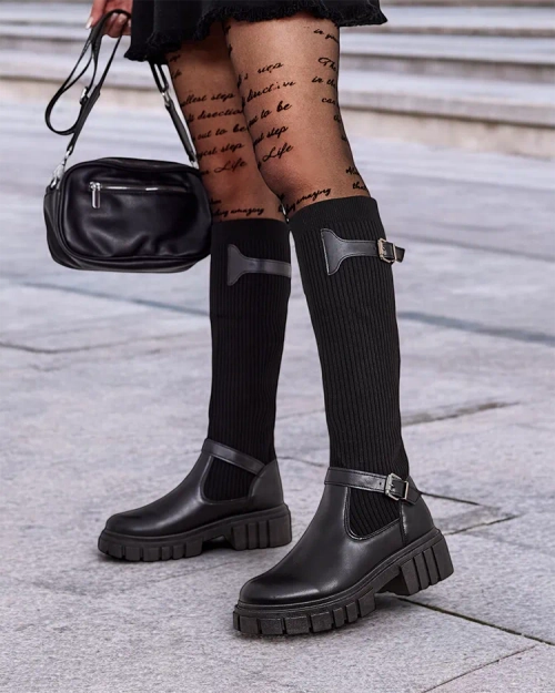 Чоботи жіночі без шнуровки Royalfashion Bizirre