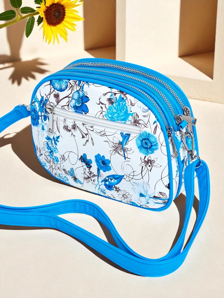 Royalfashion Kleine Damenhandtasche aus Ökoleder Floriana