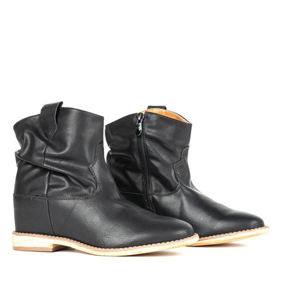 Schwarze Cowboystiefel am Keilabsatz einer Daress - Schuhe 1