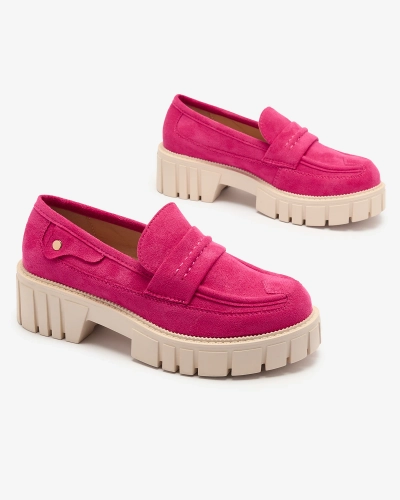 OUTLET Royalfashion Eco Wildleder fuchsia Mokassins für Damen Siherta