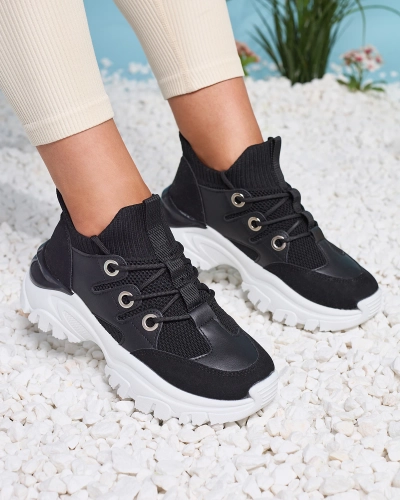 Sportliche Damen-Sneakers in Schwarz Hasola- Footwear