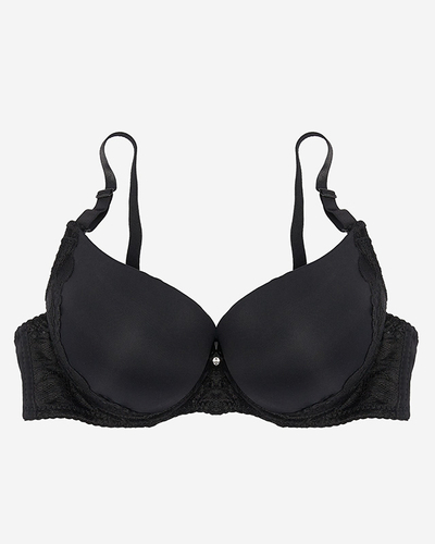 Smooth Damen-Spitzen-BH in Schwarz - Unterwäsche